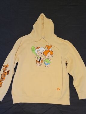 The Flintstones Pebbles & Bamm-Bamm Yellow Hoodie
